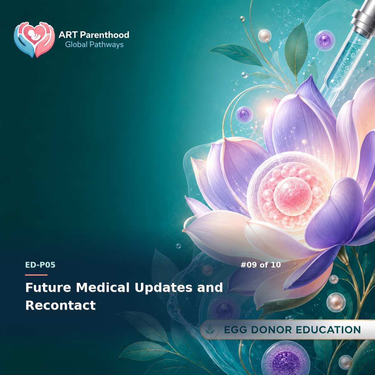 Egg Donors education card for ED-LP05-09: Future Medical Updates and Recontact.